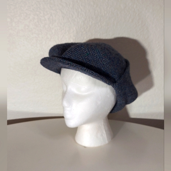Irish Gray & White Wool Motoring Cap - Picture 1 of 15